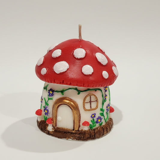 Whimsical Mushroom Decorative Candle