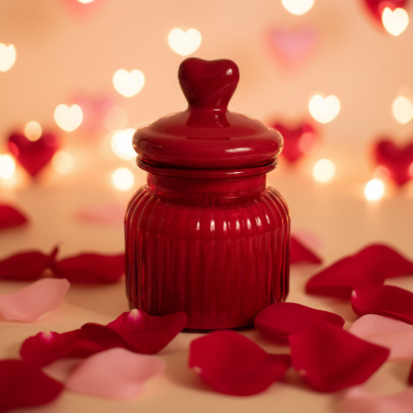 16oz Red Heart Scented Candle