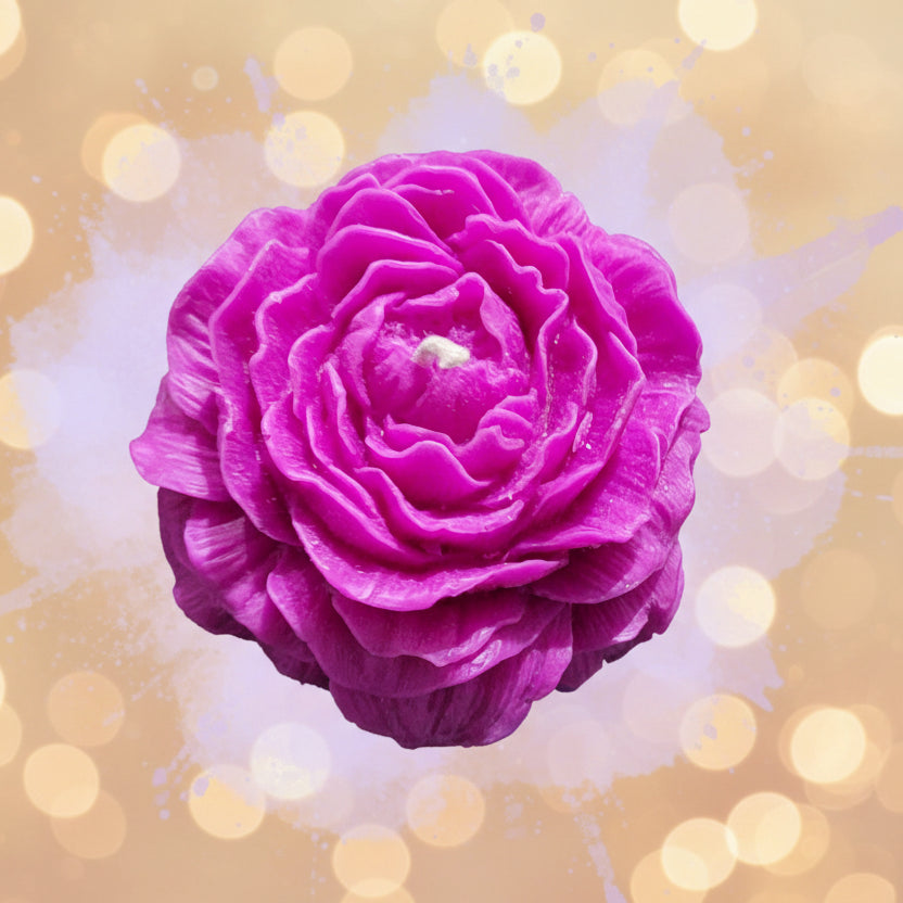 Purple Flower Scented Candle