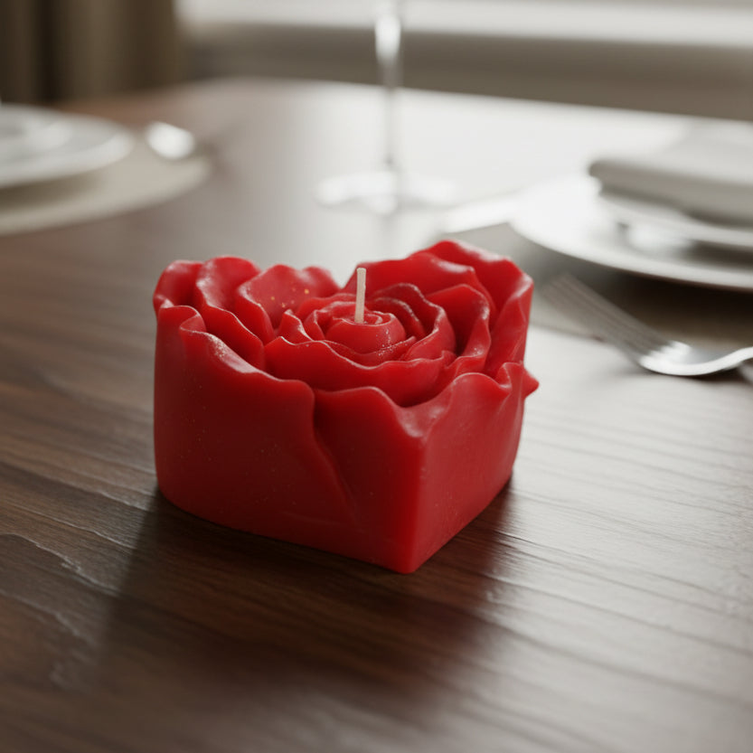 Heart Shape Scented Flower Candle