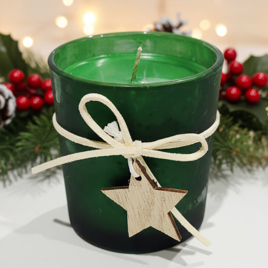 7oz Green Scented Christmas Container Candle