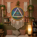 Modern Circular Pyramid Art Plaque