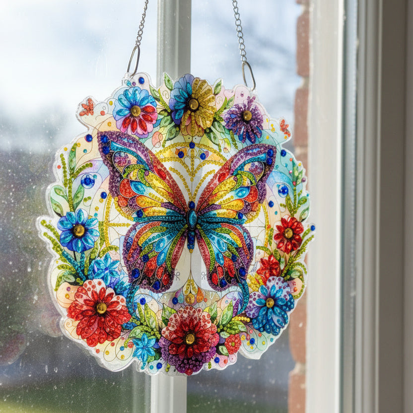 Butterfly Light‑Catcher Window Art