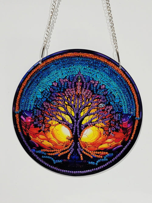 Colorful Tree Window Art