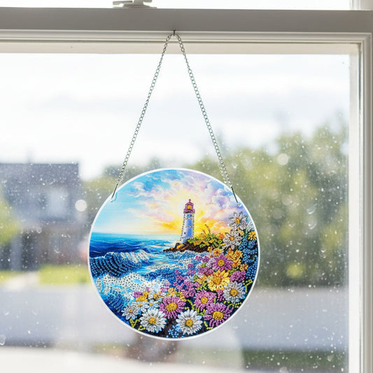 Coastal Lighthouse Window Art
