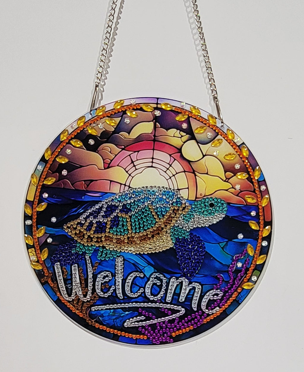 Welcome Turtle Window Decor