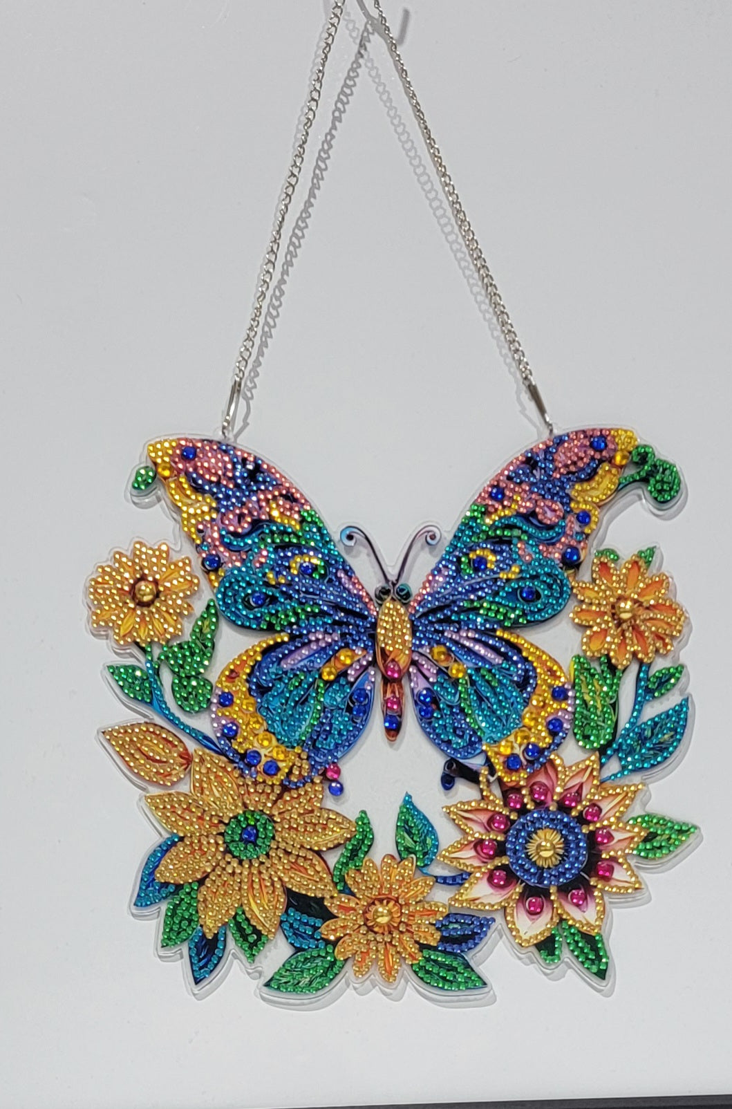 Vibrant Butterfly Window Art