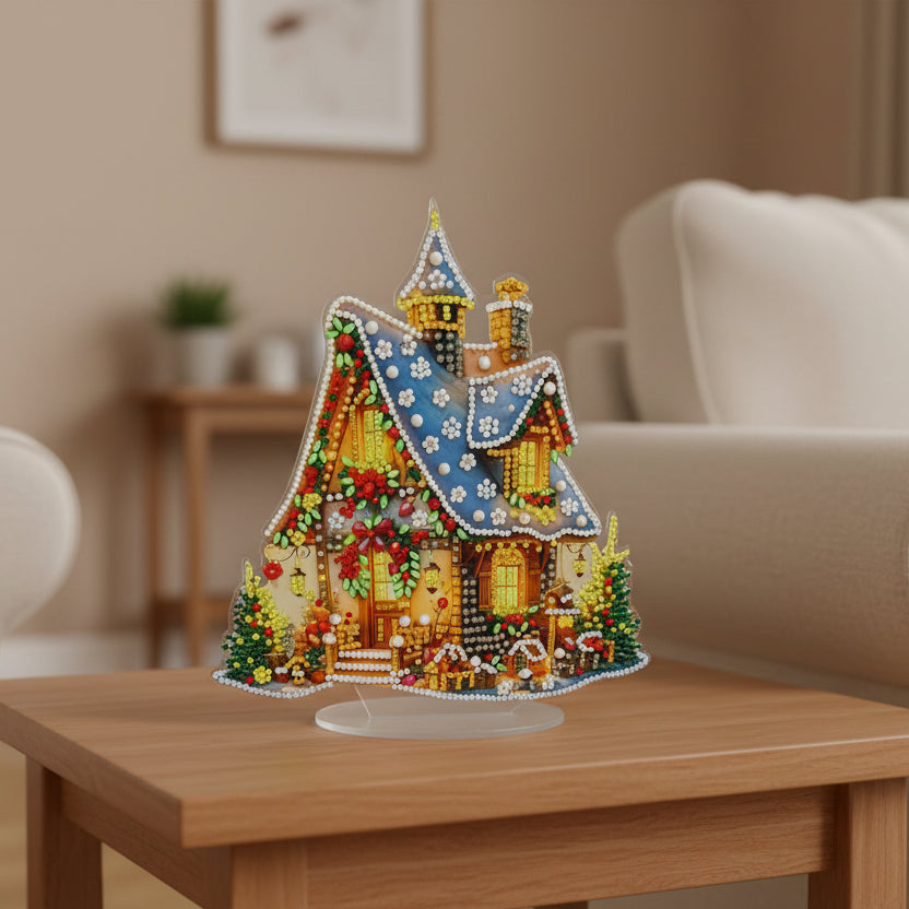 Christmas Cottage Diamond Art Stand