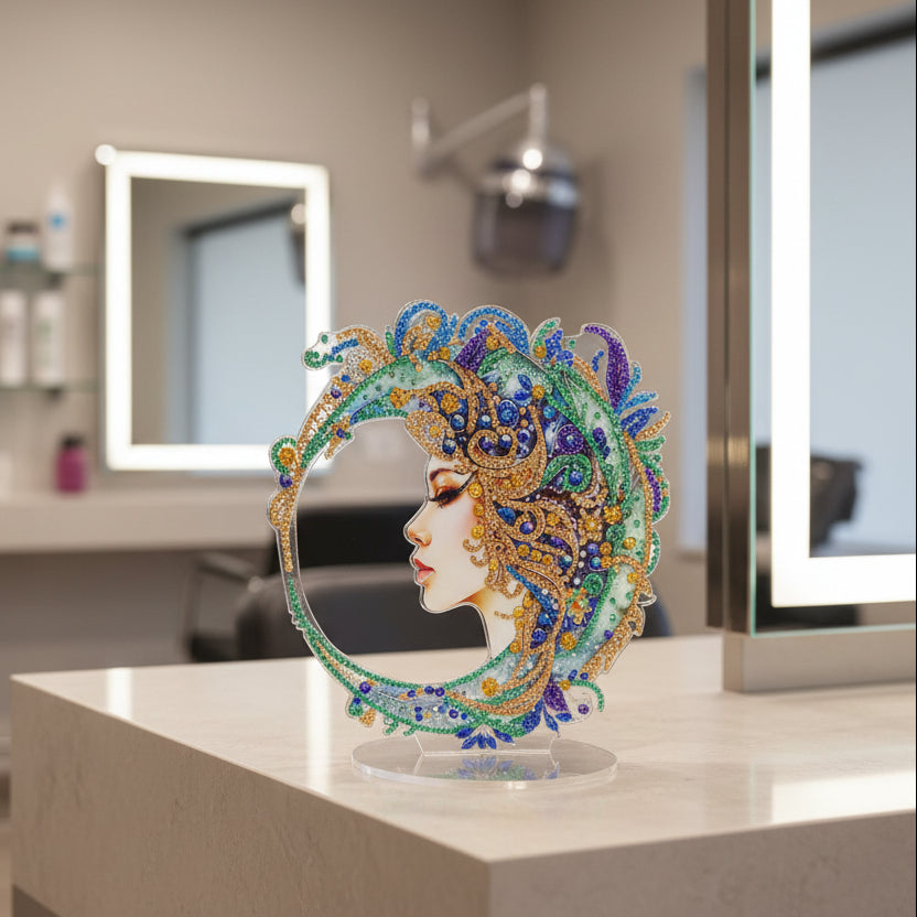 Stylish Fashion Lady Diamond Art Décor