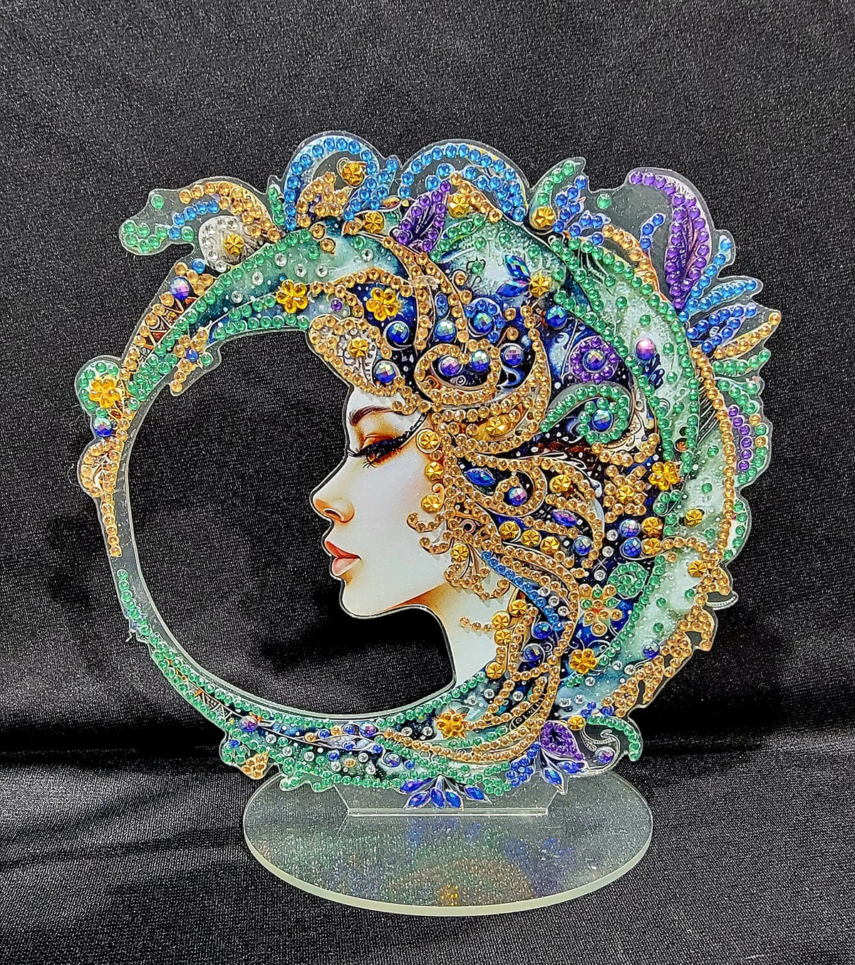 Stylish Fashion Lady Diamond Art Décor