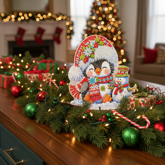 Christmas Penguin Diamond Art Stand