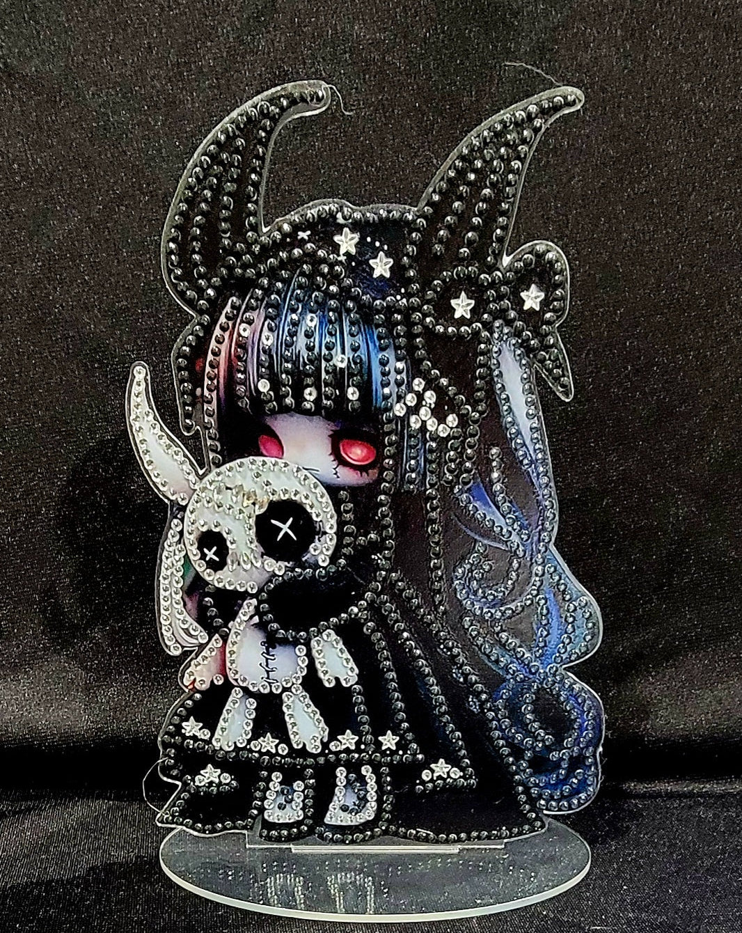 Dark Aesthetic Goth Girl Diamond Art Accent