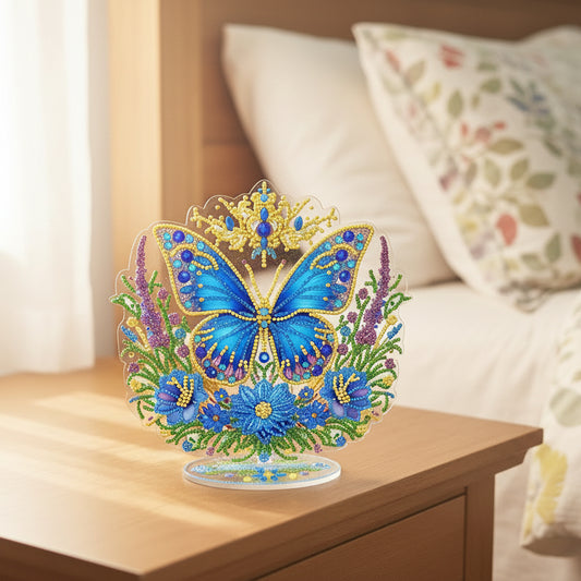 Butterfly Diamond Art Decor with Unique Stand