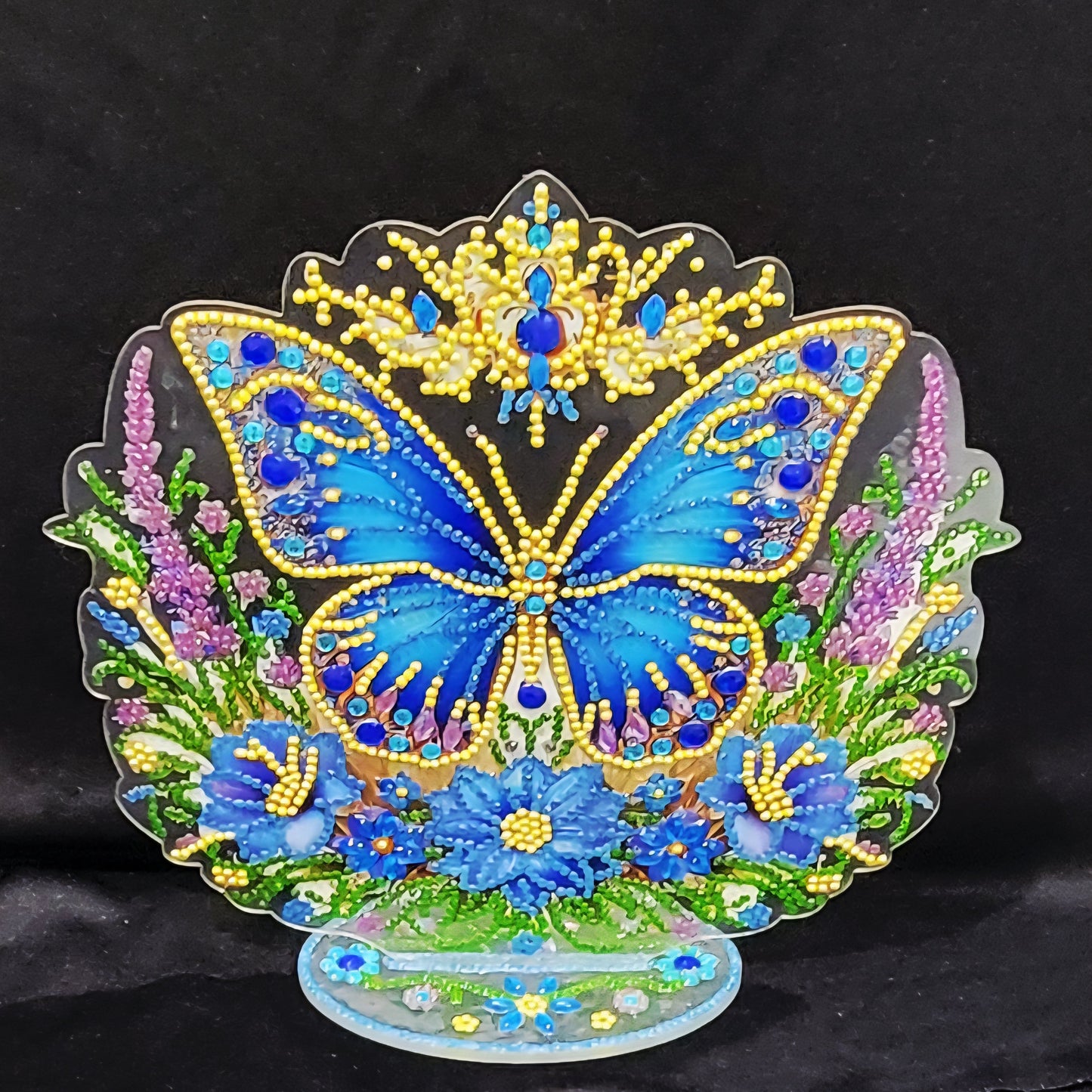 Butterfly Diamond Art Decor with Unique Stand