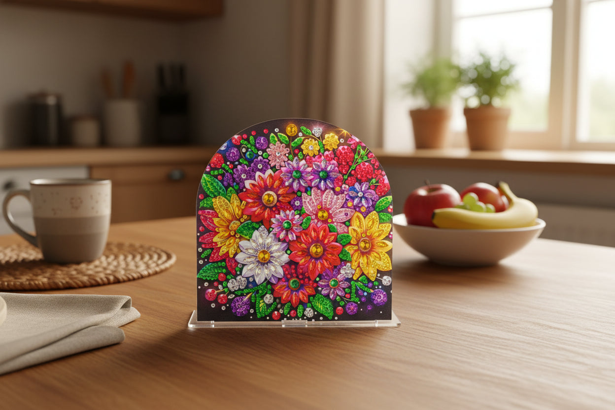 Artistic Floral Napkin Holder – Vibrant Table Décor