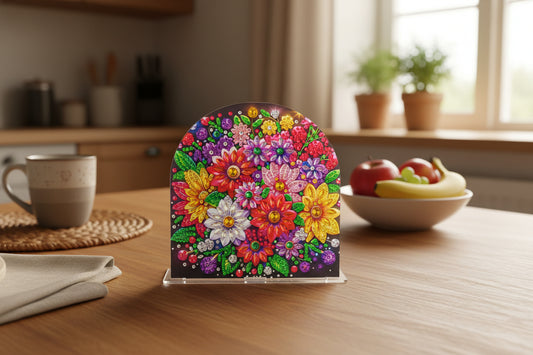 Artistic Floral Napkin Holder – Vibrant Table Décor