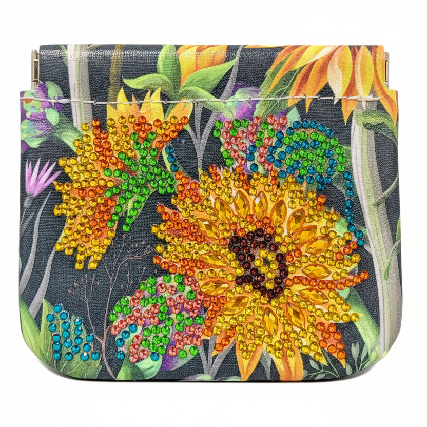 Black Sunflower Change Purse