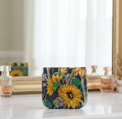 Black Sunflower Change Purse