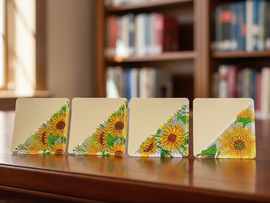 Sunflower Bookmark Set of 4 – Bright Floral Reading Accessories