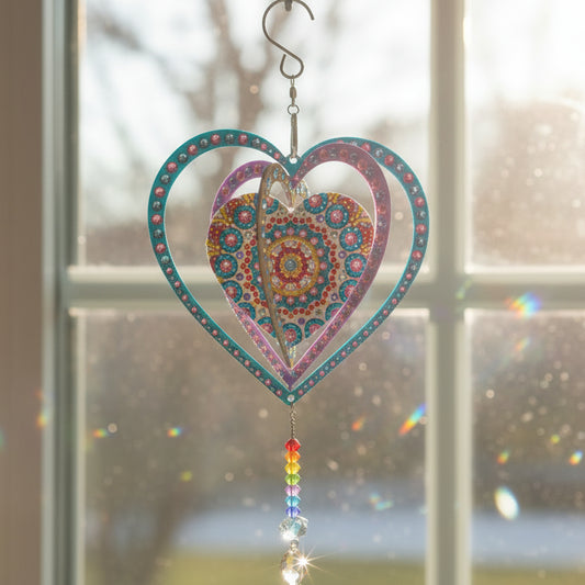 Sparkling Heart Suncatcher