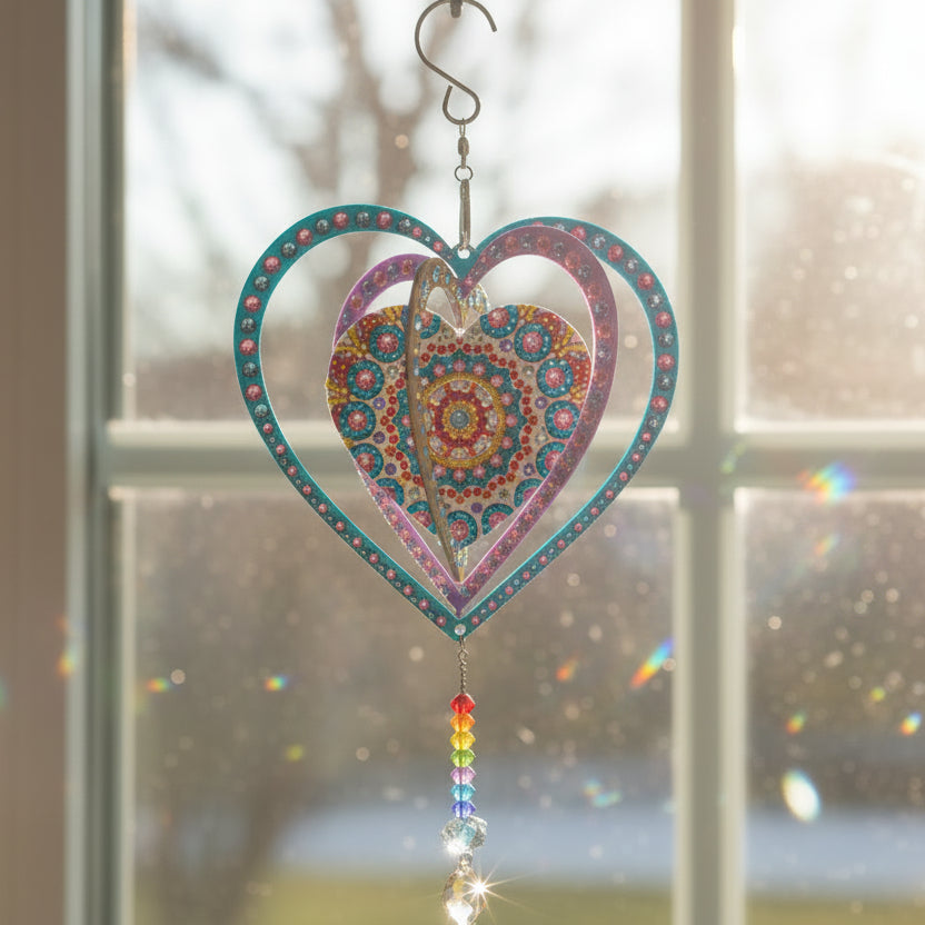 Sparkling Heart Suncatcher