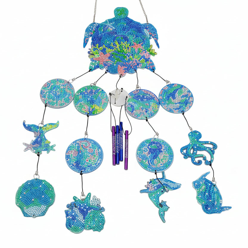 Turtle Diamond Art Wind Chime