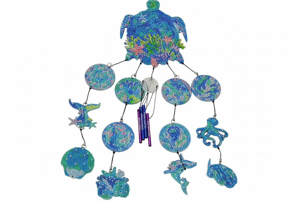 Turtle Diamond Art Wind Chime