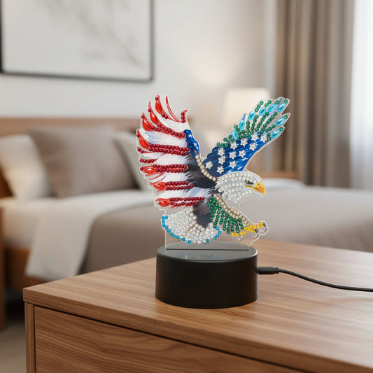 Shimmering Diamond Art Eagle Nightlight