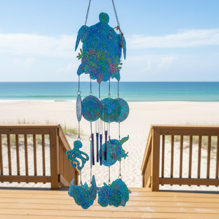 Turtle Diamond Art Wind Chime