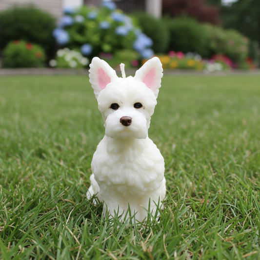 Scottie Dog Miniature Art Candle