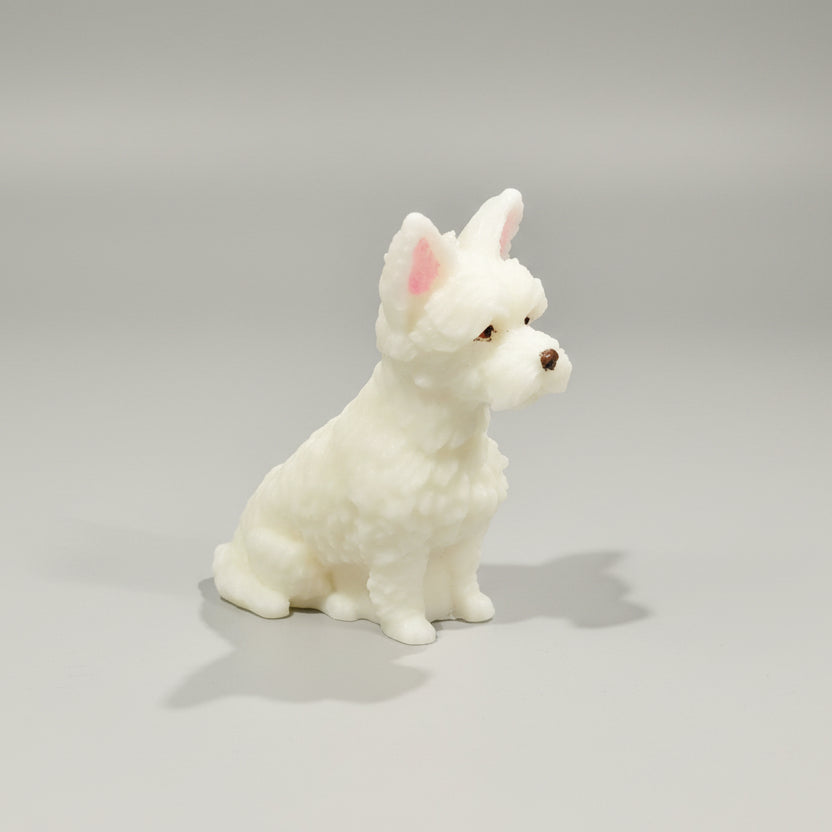 Scottie Dog Miniature Art Candle