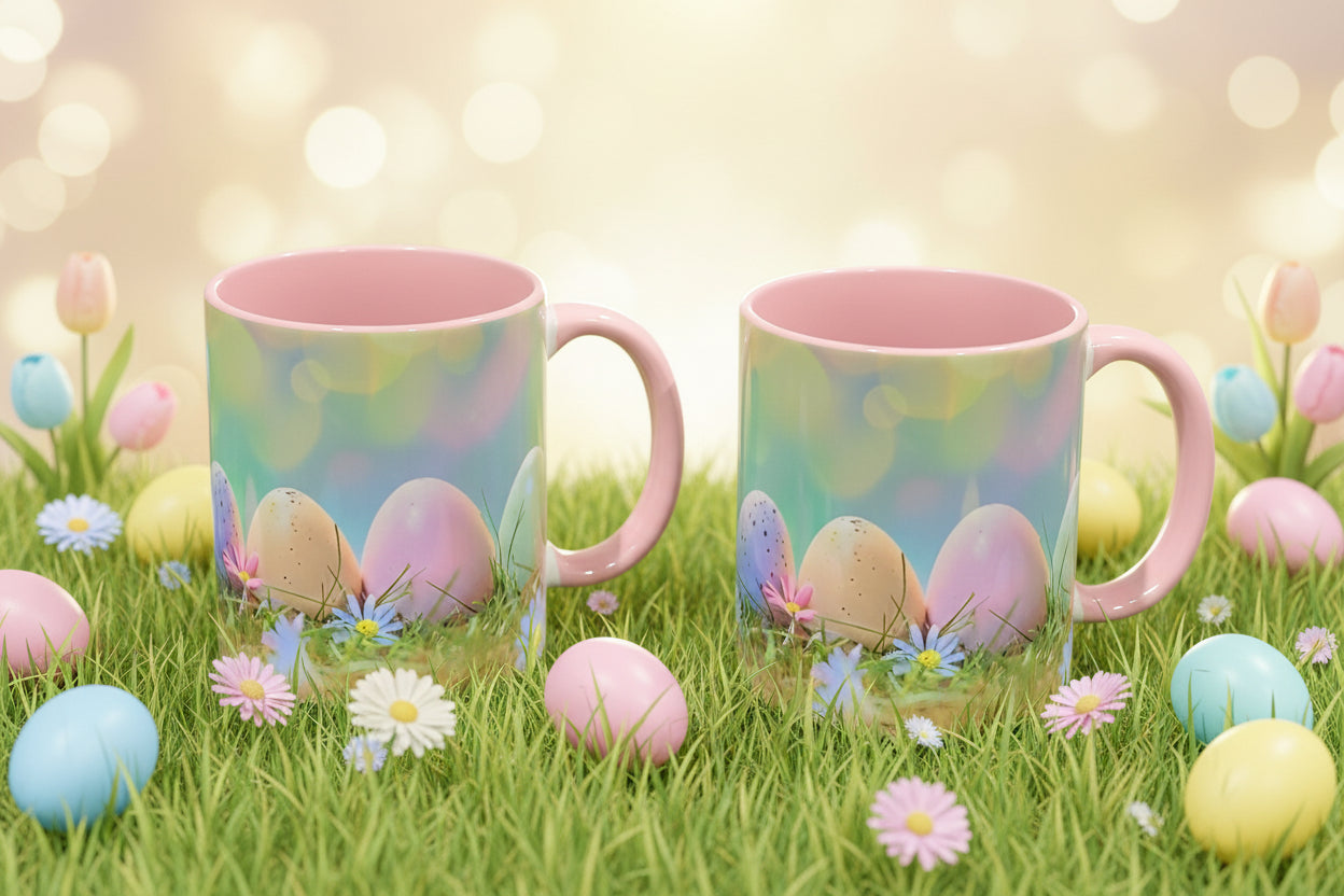 Pink Easter Egg Coffee Mug 11 oz