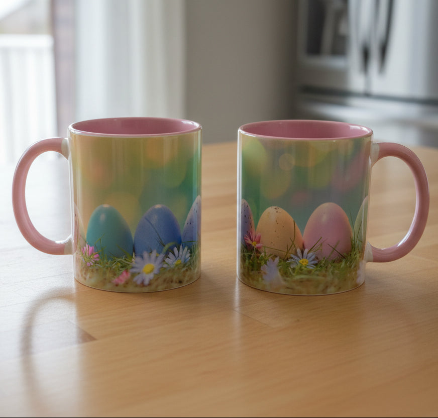 Pink Easter Egg Coffee Mug 11 oz