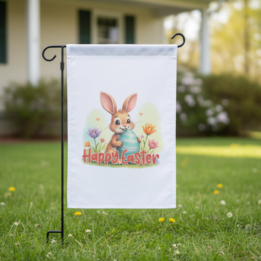 Easter Bunny Flag – Bright 18" × 12" Outdoor Decor