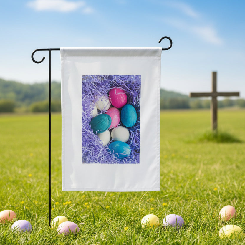 Easter Egg Yard Flag – Bright 18" × 12" Spring Outdoor Decor