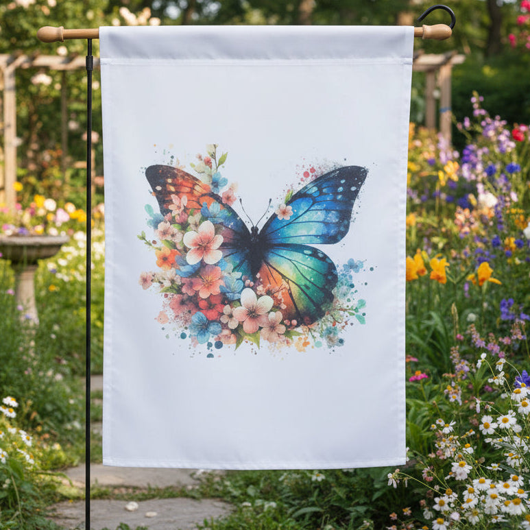 Butterfly Yard Flag – Vibrant 18" × 12" Outdoor Decor