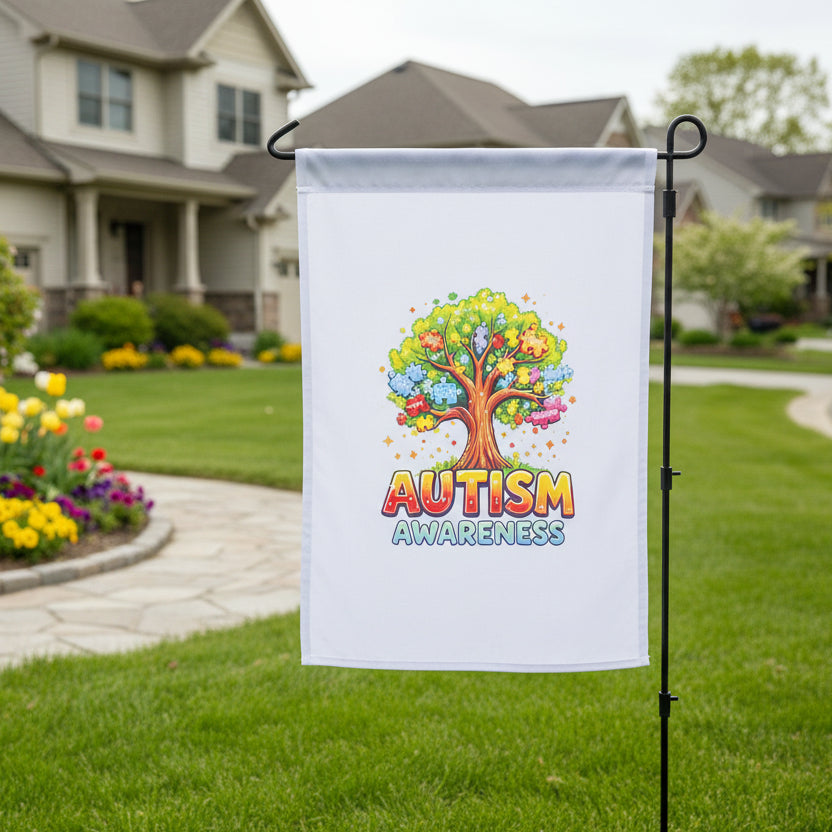 Autism Awareness Yard Flag – Vibrant 18" × 12" Outdoor Decor
