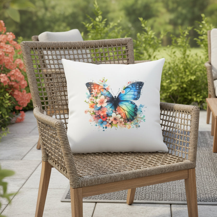 Butterfly Throw Pillow – Elegant 16" Decorative Accent