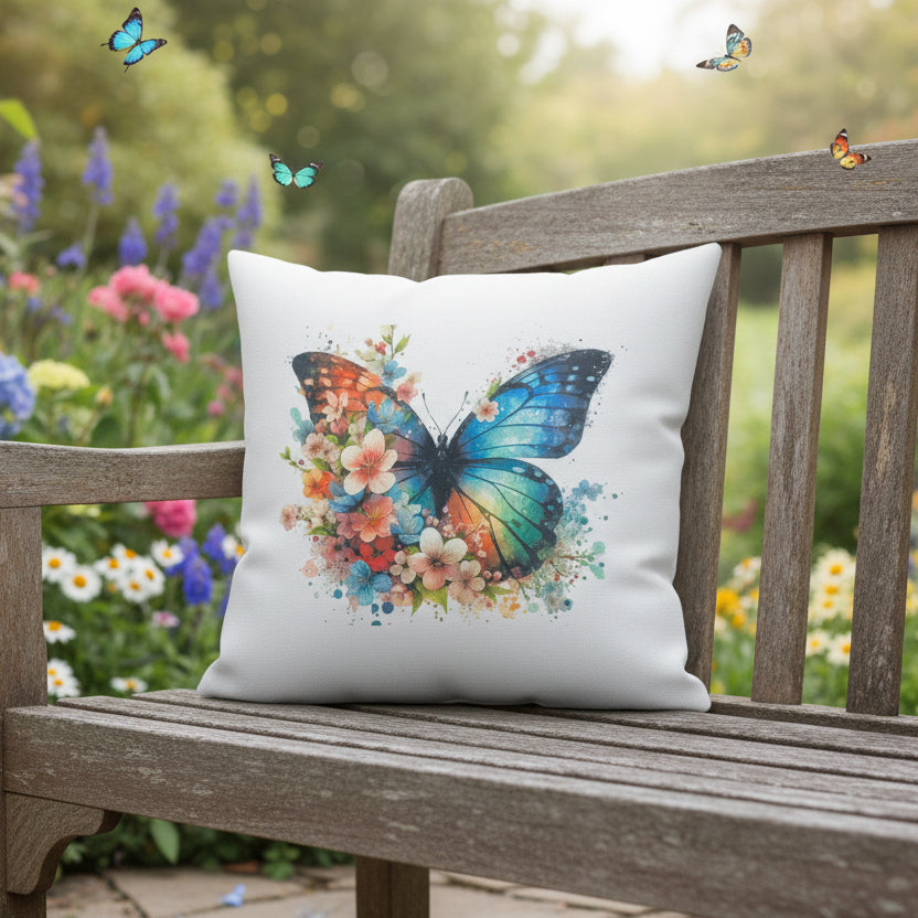 Butterfly Throw Pillow – Elegant 16" Decorative Accent