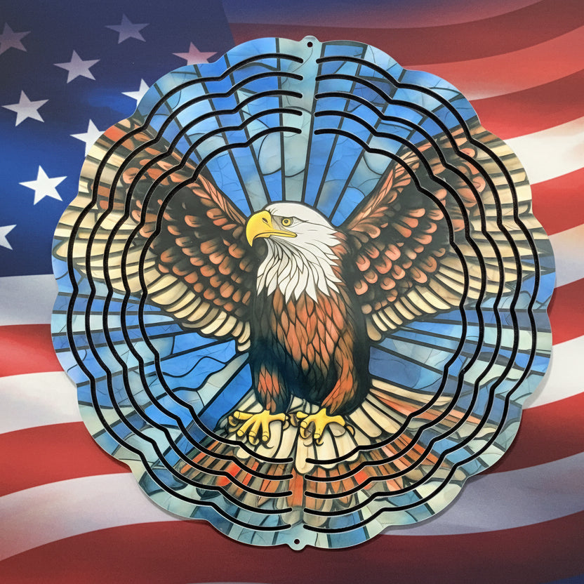 Eagle Decorative Spinner – Vibrant 8" Hanging Accent