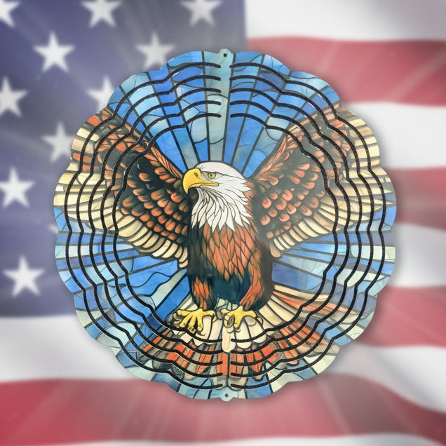 Eagle Decorative Spinner – Vibrant 8" Hanging Accent