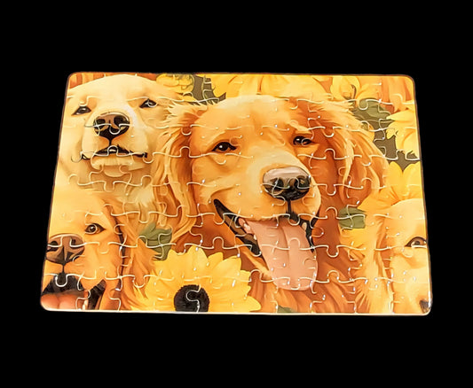 Golden Retriever Portrait Puzzle – Bright & Cheerful 80‑Piece Activity