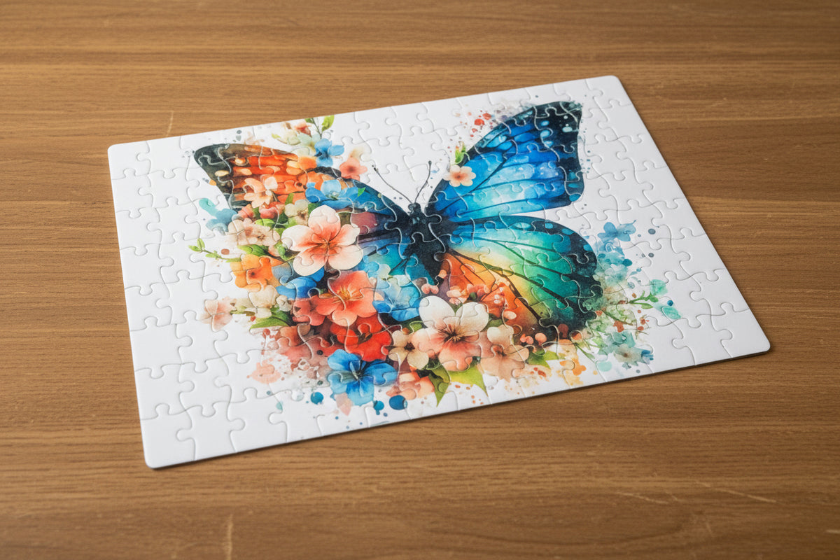 Artistic Butterfly Puzzle – Detailed 120‑Piece Design