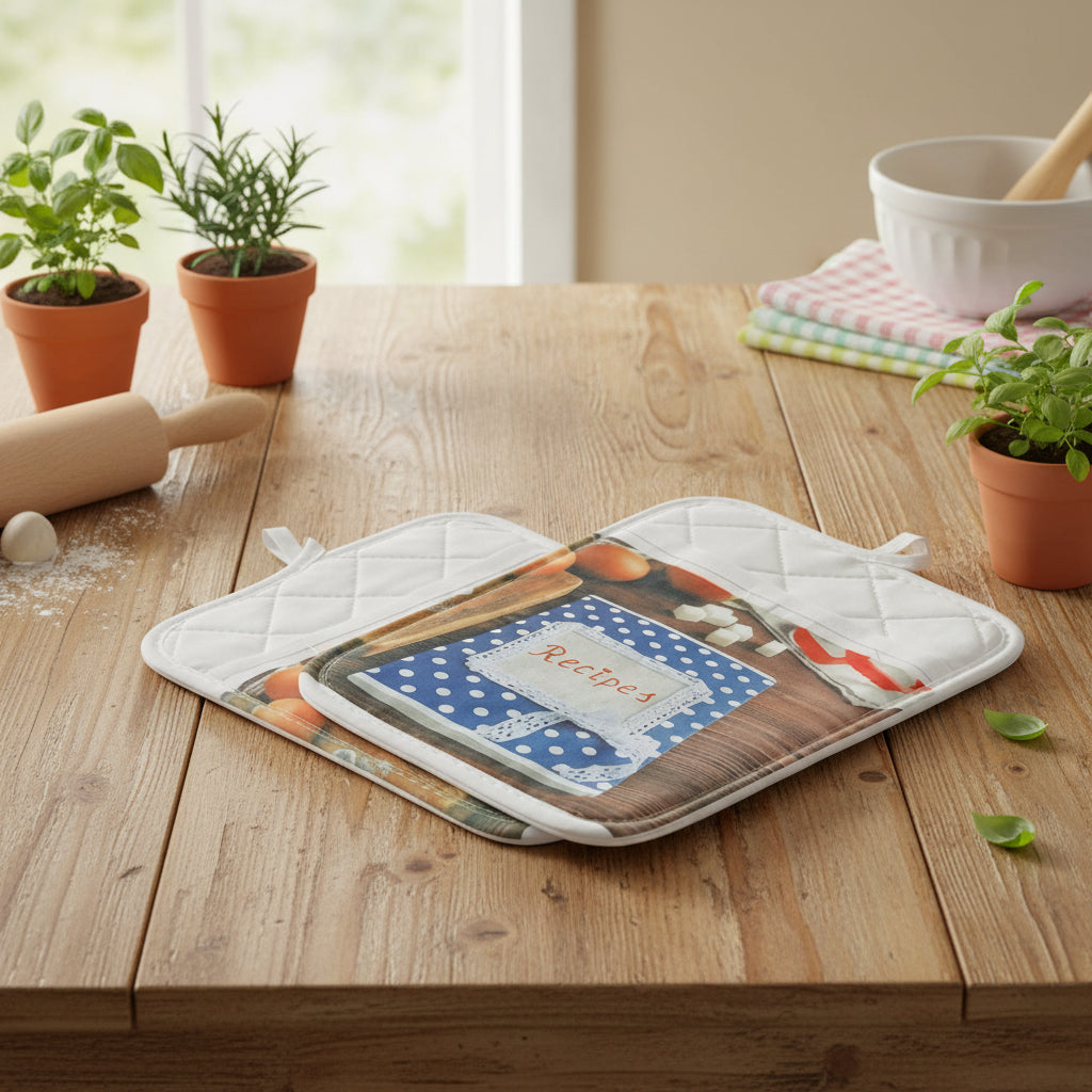 Recipes Pot Holders – Matching Set of 2