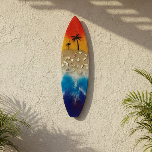 Handmade Resin Surfboard Wall Decor