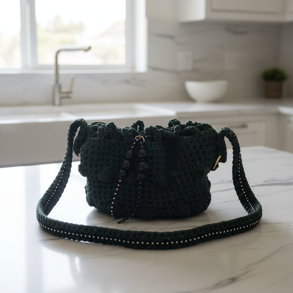 Dark Green Crocket Pocketbook
