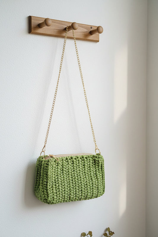 Lime Crochet Purse