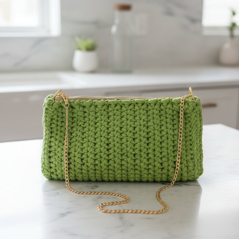 Lime Crochet Purse