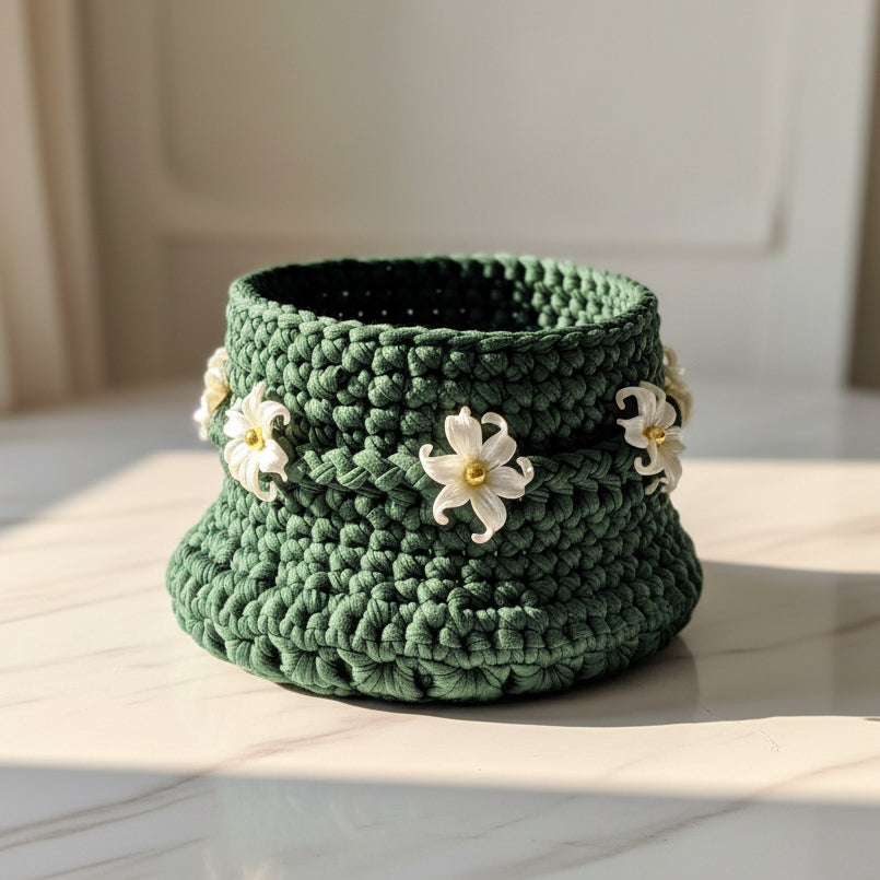 Decorative Green Basket