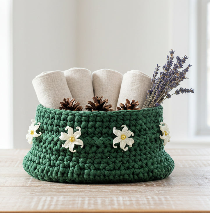 Decorative Green Basket
